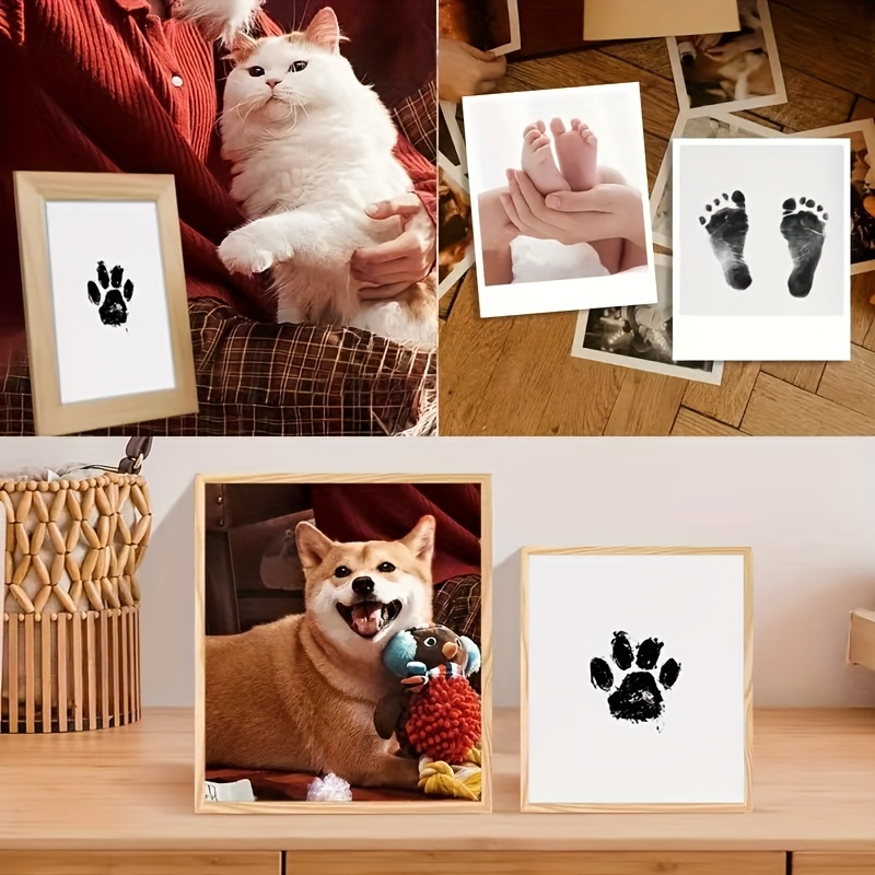 Set od 4 za otiske šapa bez kontakta – za pse i mačke, 2 kutije po 2 plastična lista, personalizovana uspomena