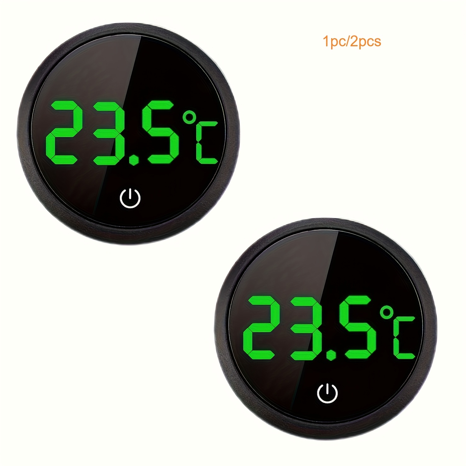 Mini okrugli digitalni LCD termometar za akvarijum — precizan senzor za temperaturu vode